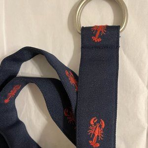 J. Crew navy and red lobster belt Size S/M
